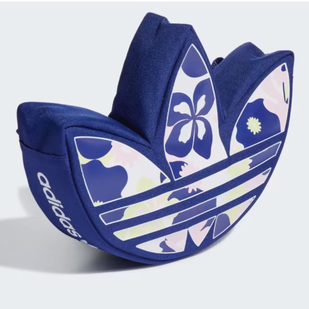 Adidas Trefoil Sling Garden Flower Blooming Indigo Blue Gerbera Freesia Bag - Picture 3 of 12